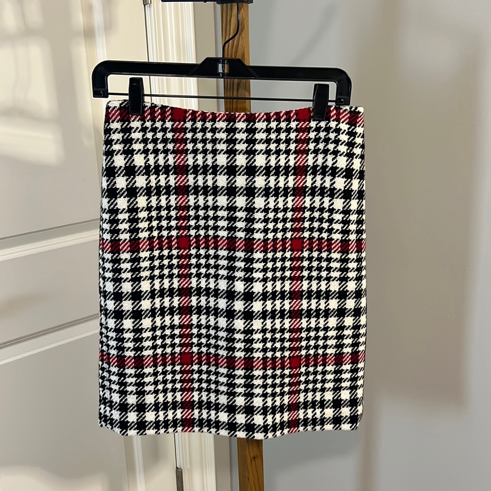 Talbots Red Plaid Skirt